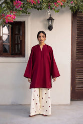 Nooray Mehroon β 2 Piece Kurti Set