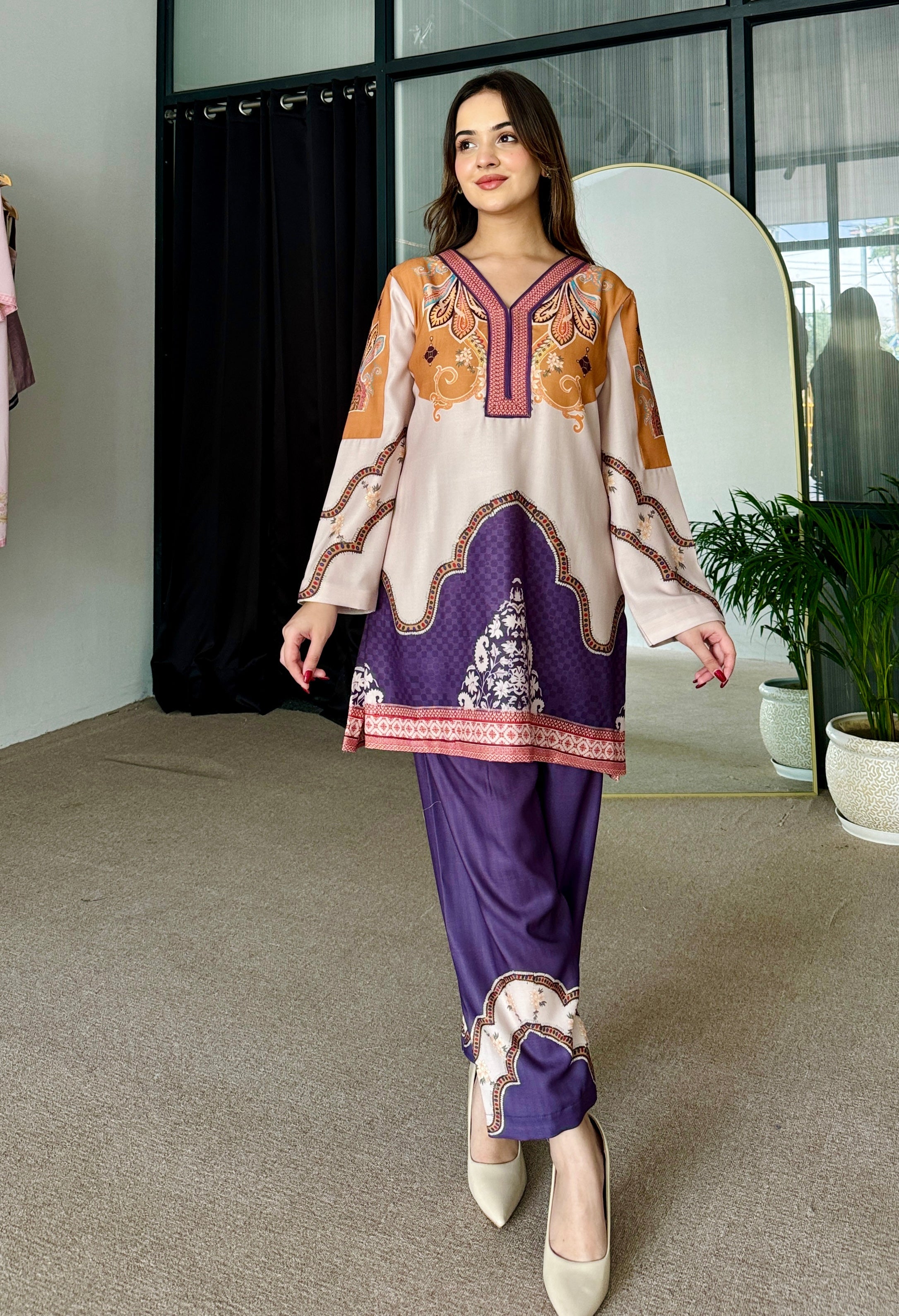 ✨ Mehrunisa – 2 Piece Kurti Set