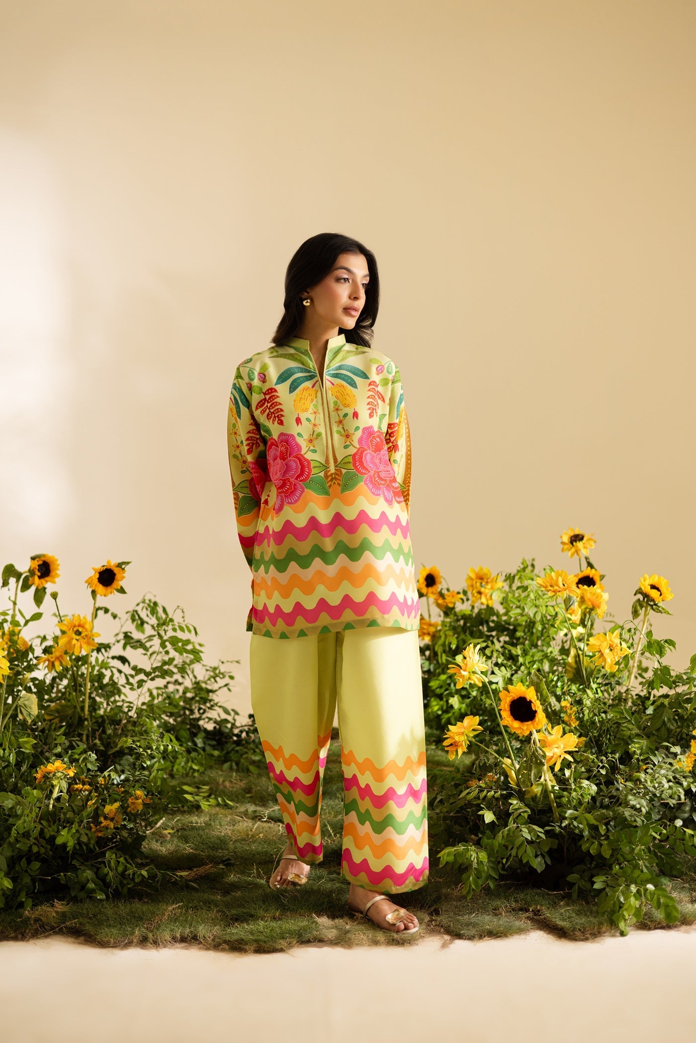 ✨ Golden Breeze – 2 Piece Kurti Set