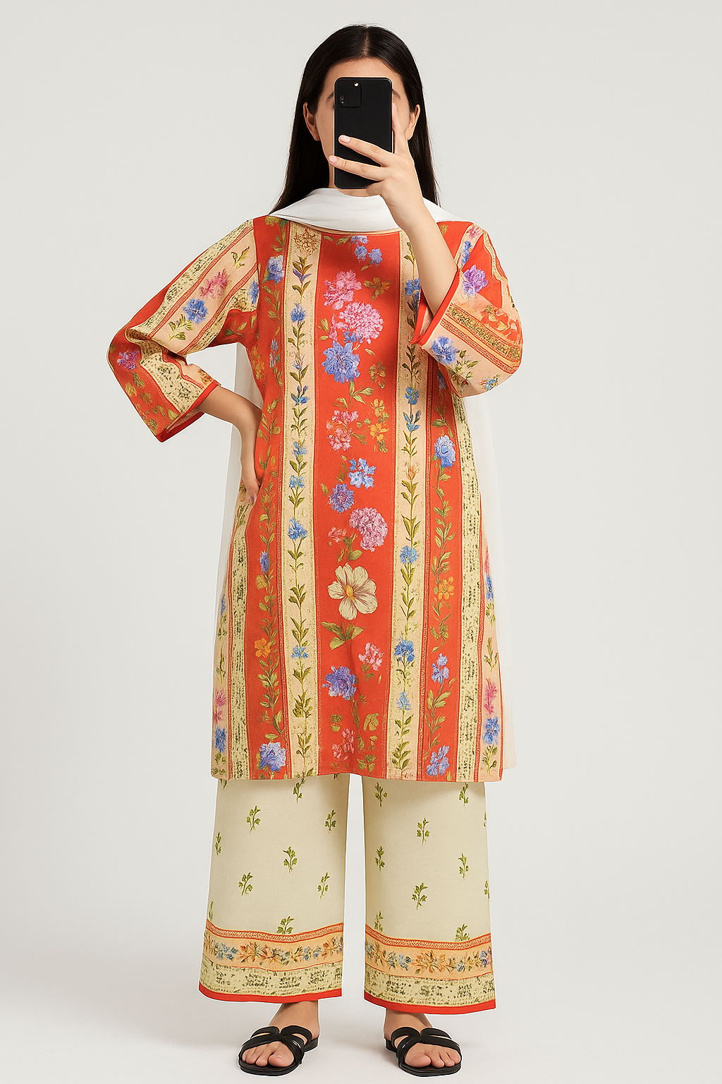 🌹 Parizad – 2 Piece Kurti Set