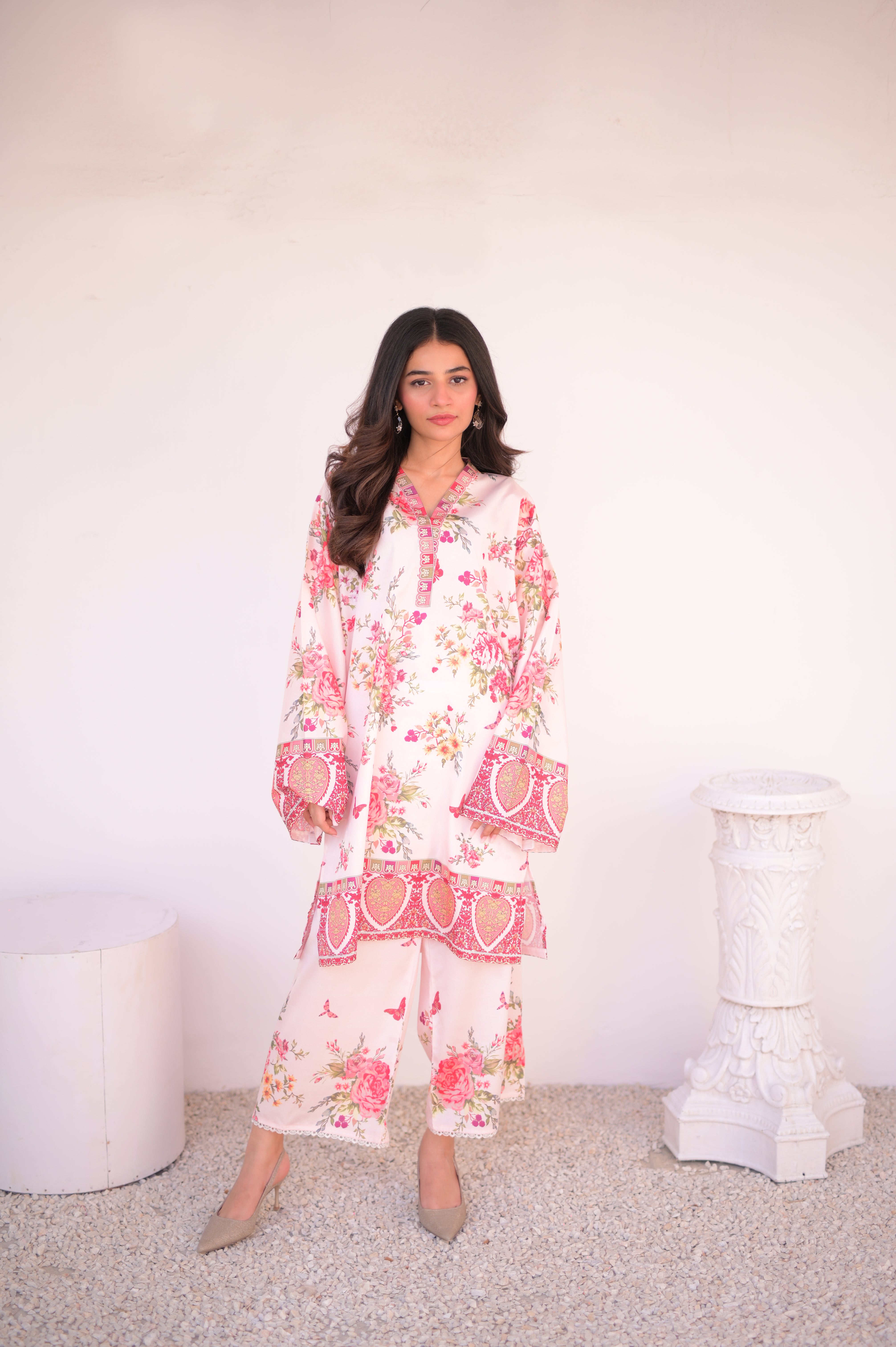 Dilruba Chic Pink 2-Piece  Kurti Set 💖🌿
