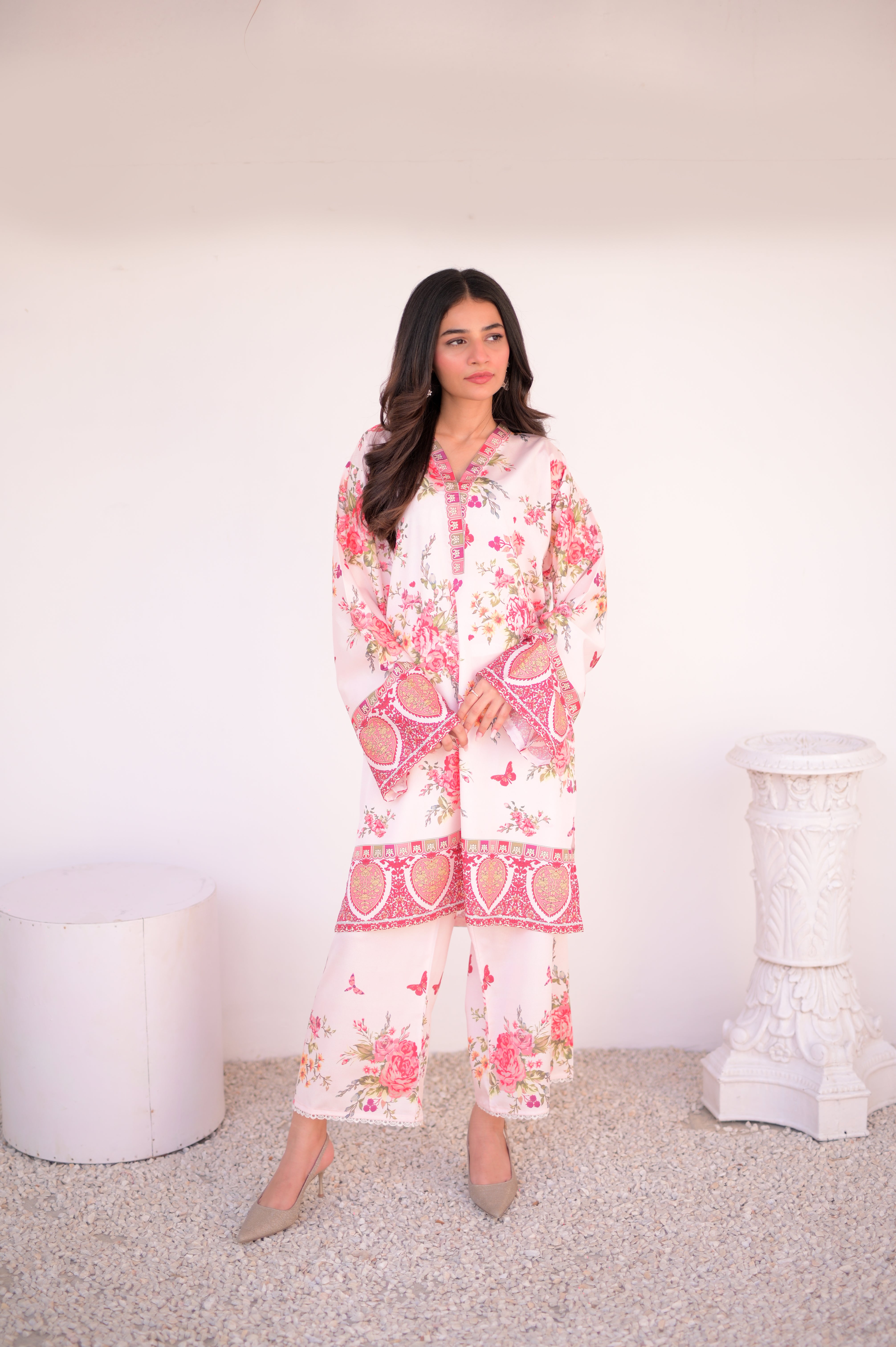 Dilruba Chic Pink 2-Piece  Kurti Set 💖🌿