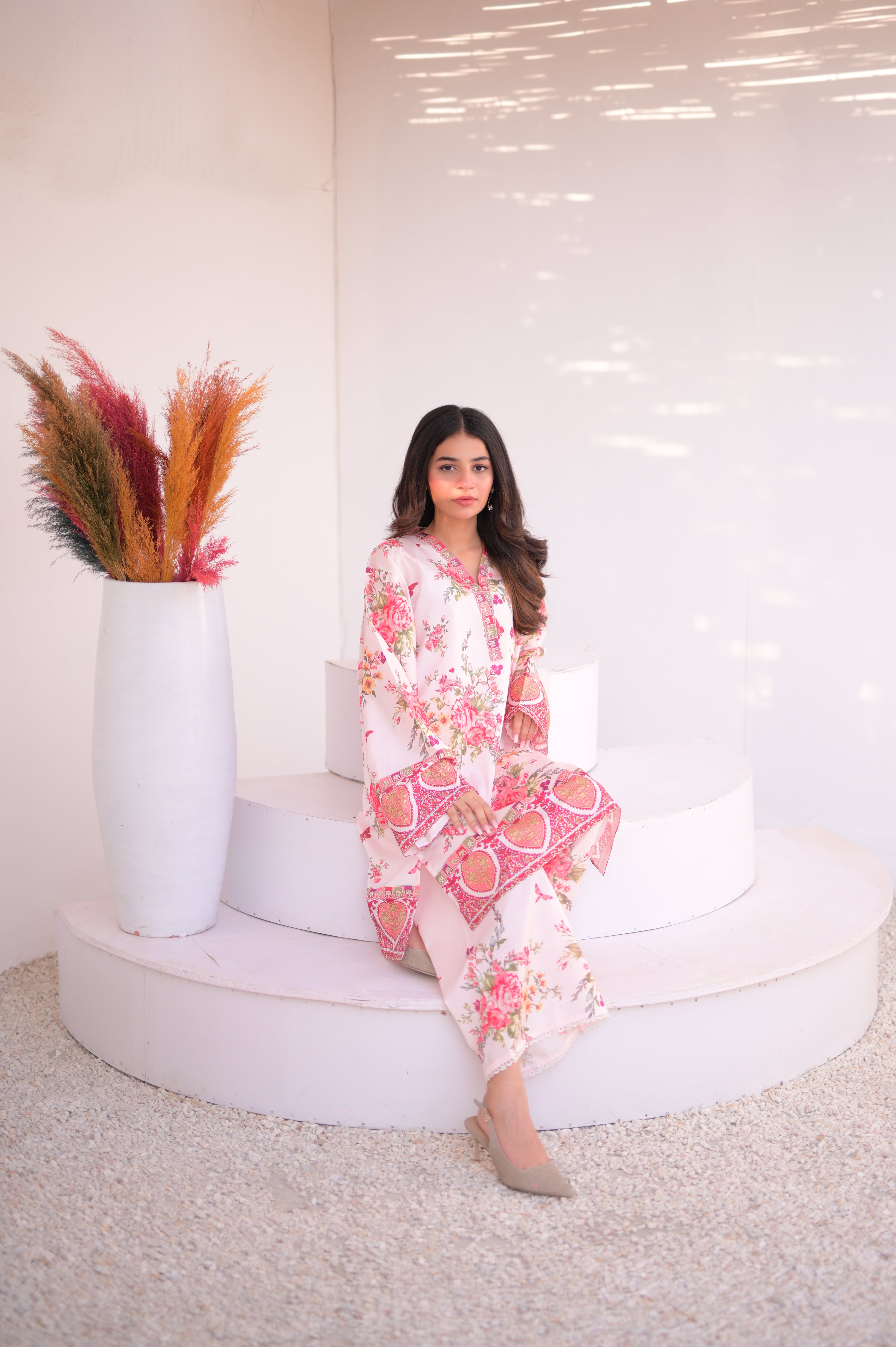 Dilruba Chic Pink 2-Piece  Kurti Set 💖🌿