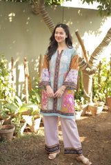 🌹 Savera Hania – 2 Piece Kurti Set