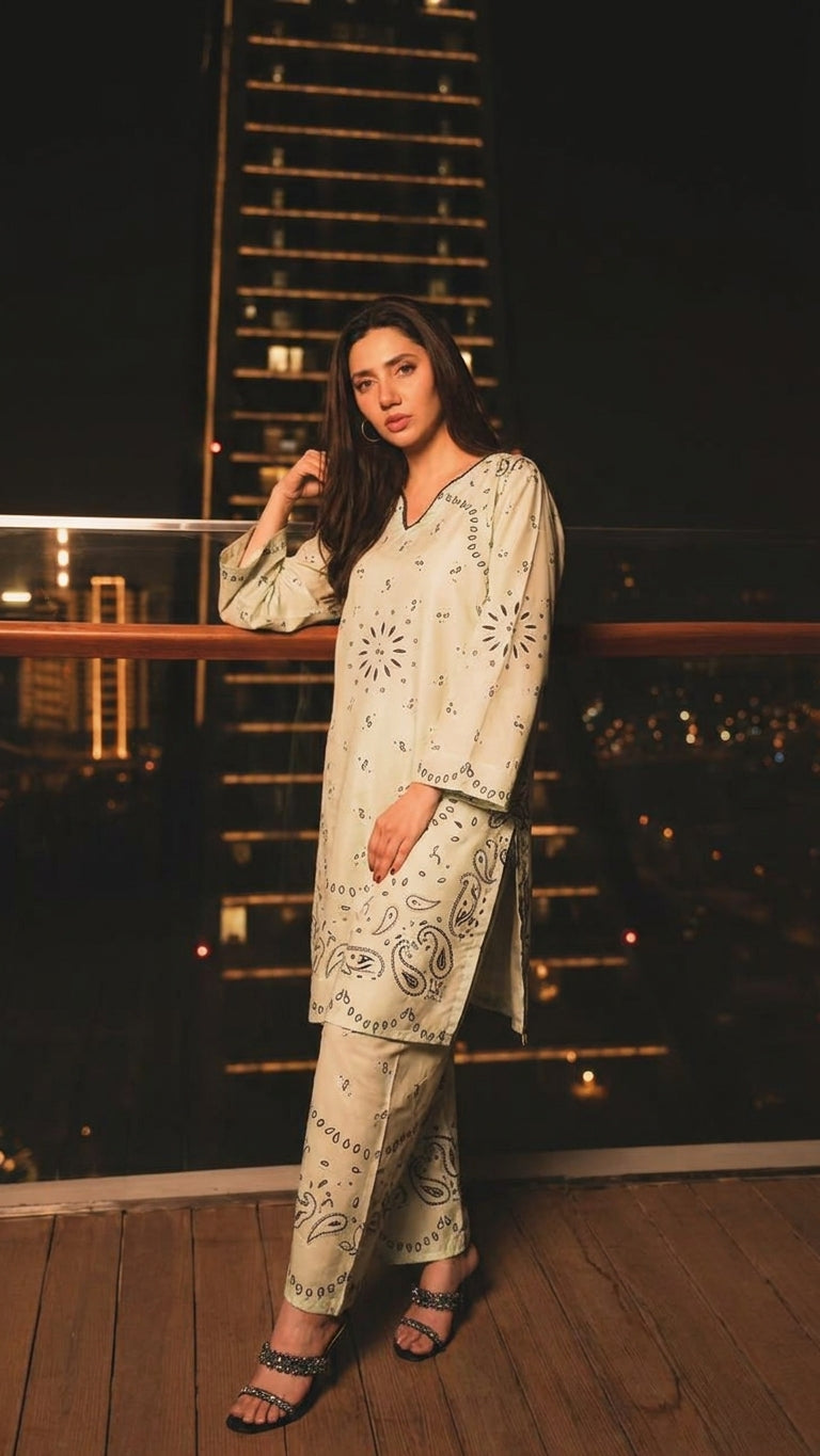 Mocha Gul – 2 Piece Kurti Set