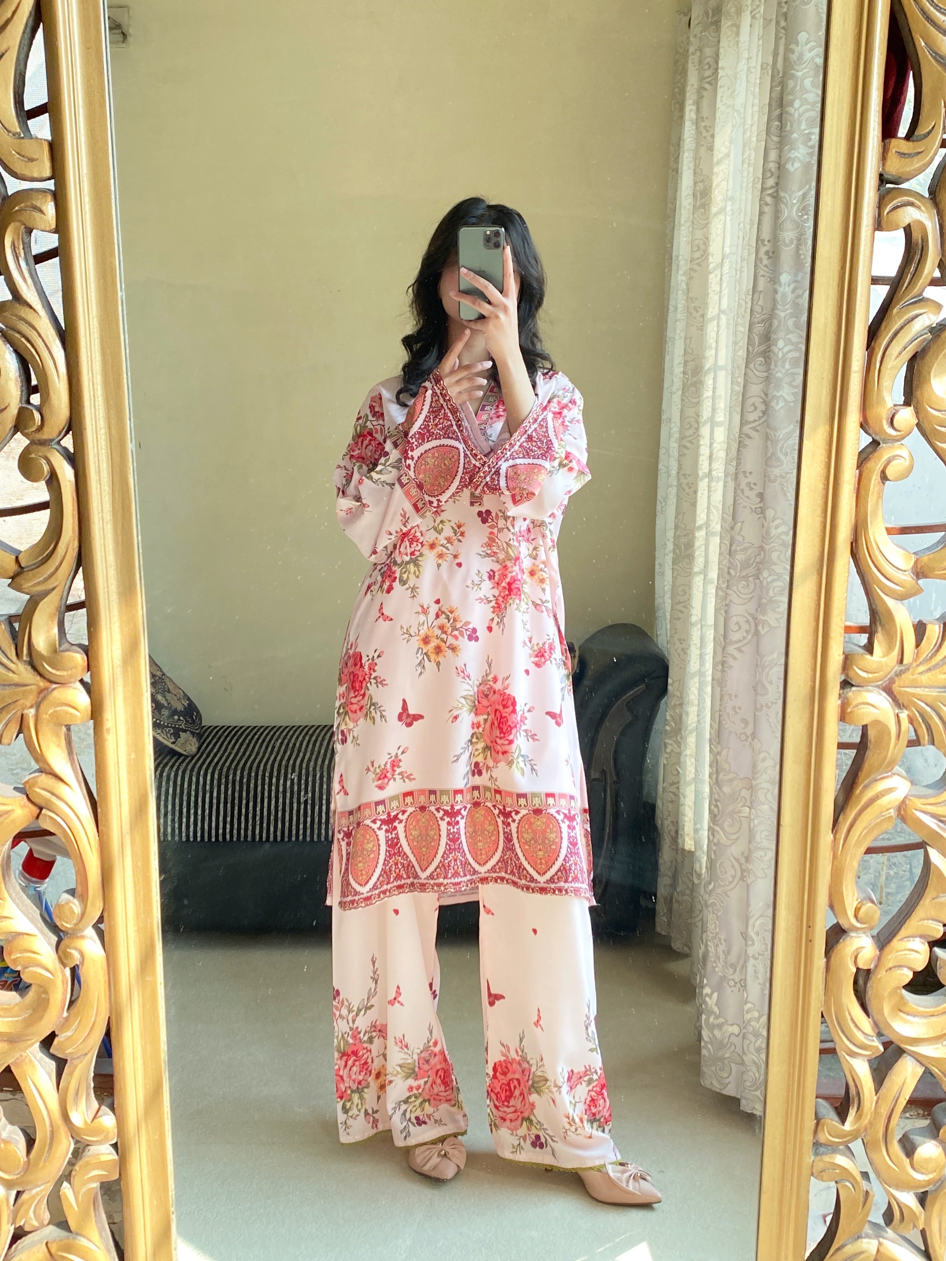 Dilruba Chic Pink 2-Piece  Kurti Set 💖🌿
