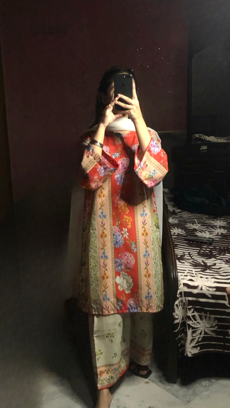 🌹 Parizad – 2 Piece Kurti Set