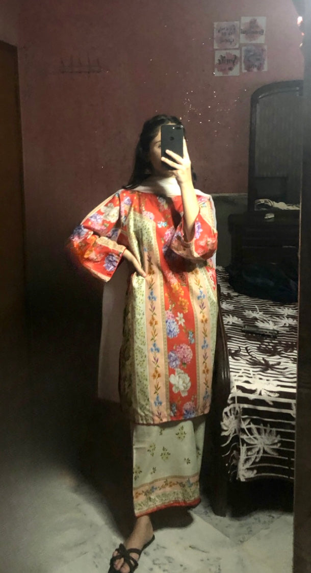 🌹 Parizad – 2 Piece Kurti Set