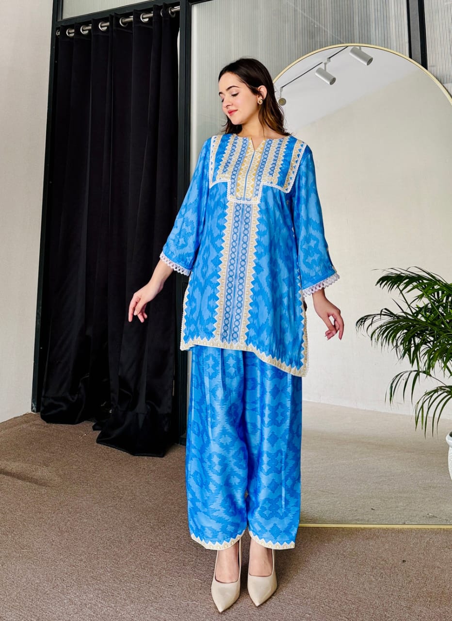 🌸 Noor Jahan - 2 Pcs Kurti Set 🌸