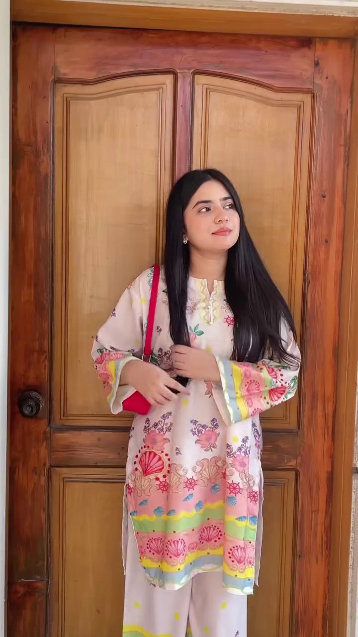 🌺 Laila Rose – 2 Piece Kurti Set