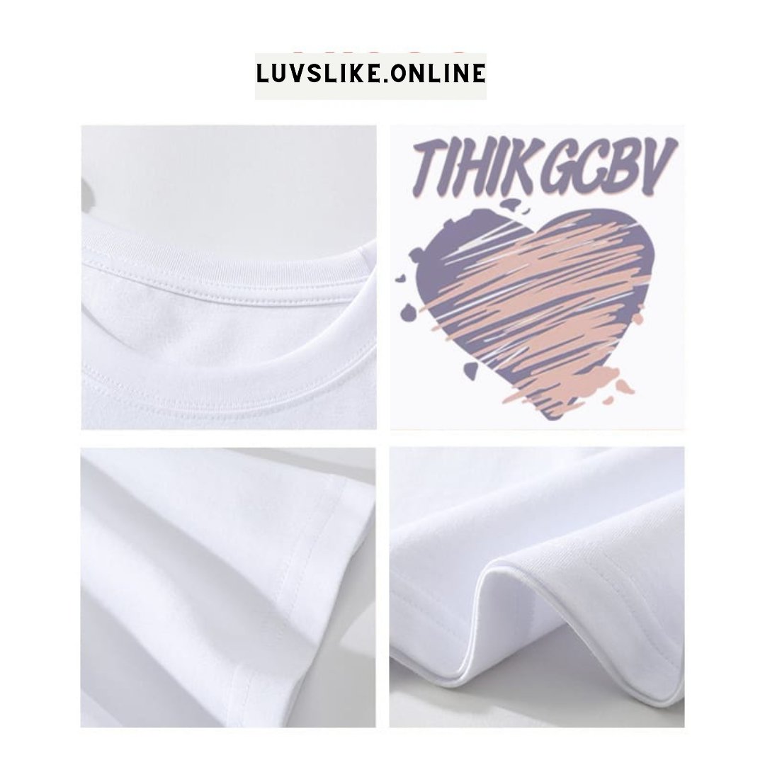 TIHIK-GCBV Printed Couple T-Shirts💜 with a lovely heart design ( PACK OF 2 )